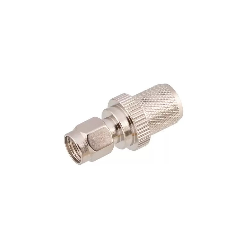 SMA (male) straight plug (nickel plated), suitable for cable: LMR400 SYV50-7 7D-FB, frequency: DC0-6GHz