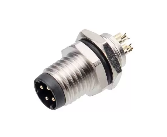 M8 Male Front Mount Socket(Solder, Screw M8*0.5)