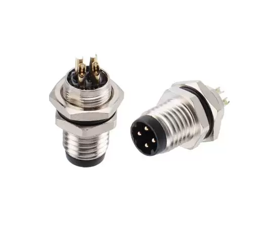 M8 Male Front Mount Socket(Solder, Screw M8*0.5)
