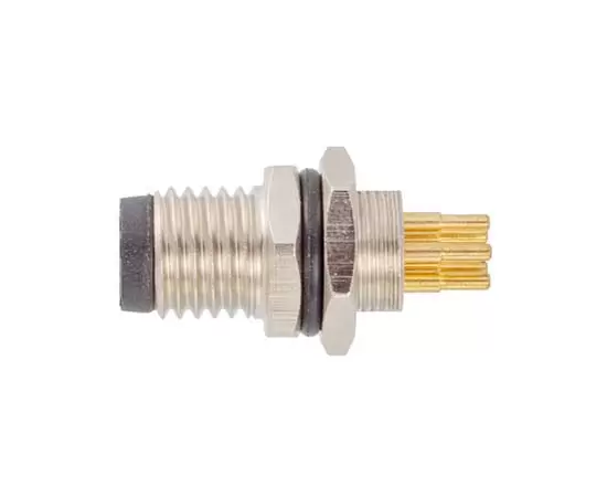 M8 Male Front Mount Socket(PCB, Screw M8*0.5)