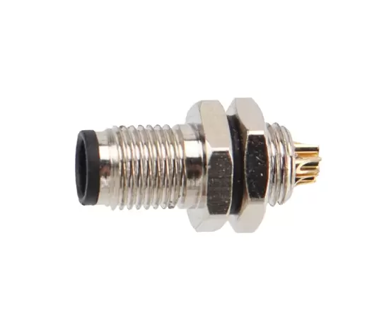 M5 Male Front Mount Socket ( Solder, Screw M5*0.5 )