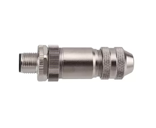 M12 Straight Male Metal Assembled Plug (Screw)
