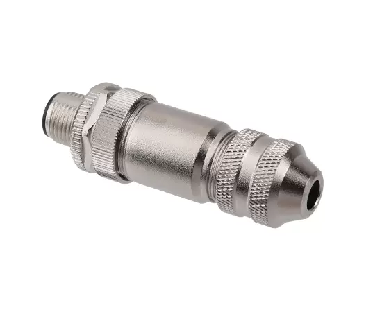 M12 Straight Male Metal Assembled Plug (Screw)