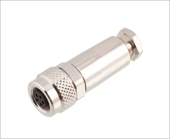 M9 Straight Female Metal Plug (Solder)