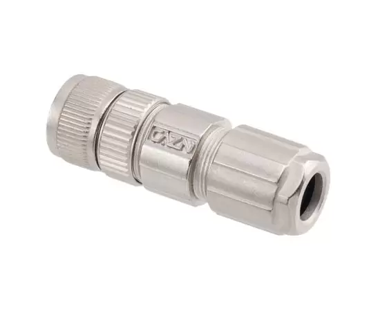 M12 Straight Female Metal Assembled Plug (Solder)