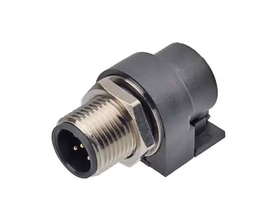 M12 Curved Hole Socket (PCB, Screw M12*1, Big volume)