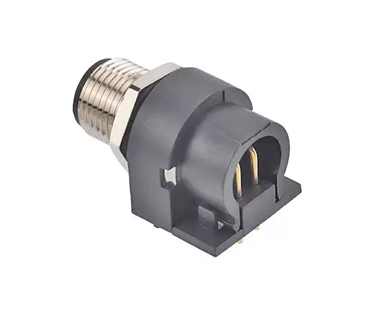 M12 Curved Hole Socket (PCB, Screw M12*1, Big volume)