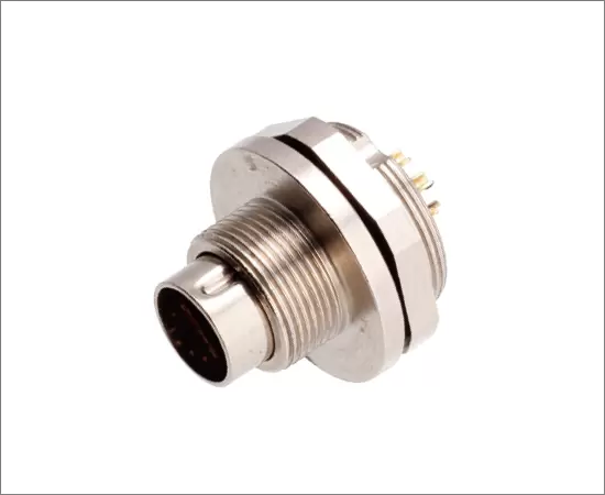 M9 Male Front Mount Socket (Solder)