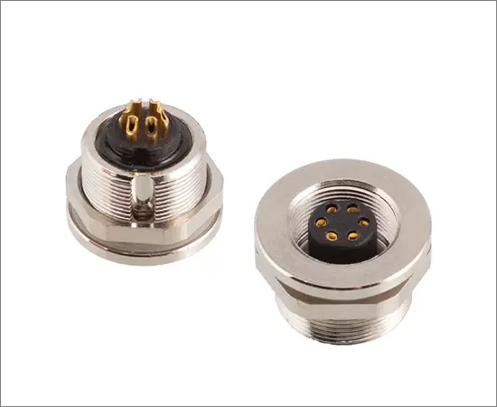 M9 Female Front Mount Socket (Solder)