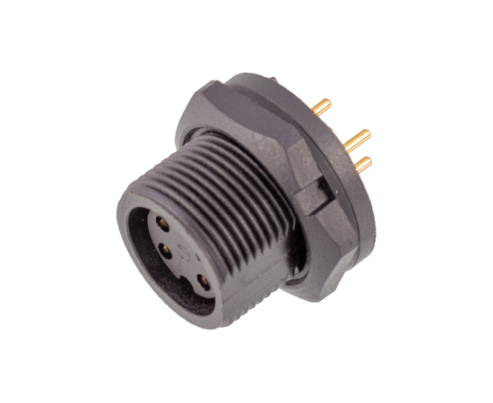 E10 Female Back Mount PCB Receptacle(Threaded)
