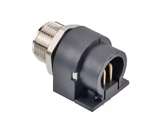 M12 Curved Hole Socket (PCB, Screw M15*1, Big volume)