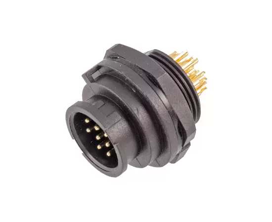 E10 Male Front Mount Solder Receptacle(Bayonet)