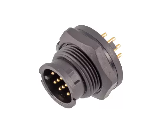 E10 Male Back Mount PCB Receptacle(Bayonet)