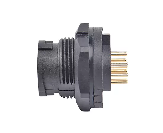 E10 Male Back Mount PCB Receptacle(Bayonet)