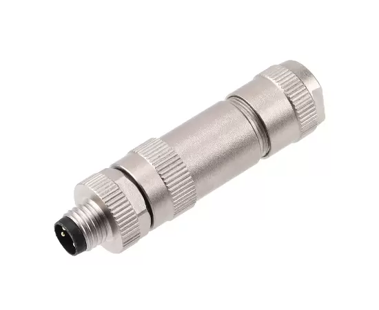 M8 Straight Male Metal Assembled Plug (Screw terminal)