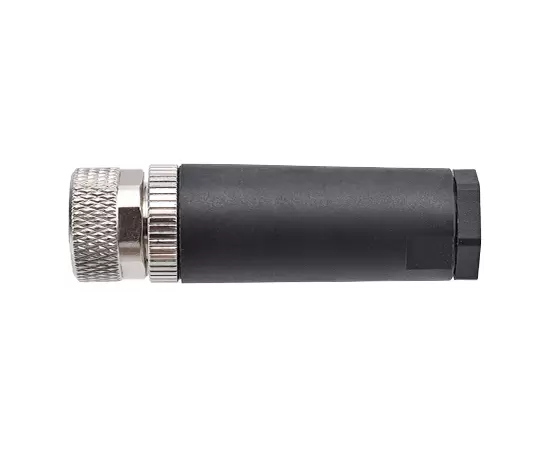 M8 Straight Female Plastic Assembled Plug (Solder)