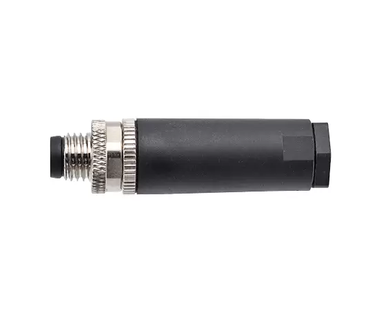 M8 Straight Male Plastic Assembled Plug (Solder)