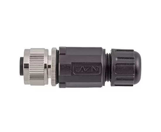 M12 Straight Female Plastic Assembled Plug (Solder)