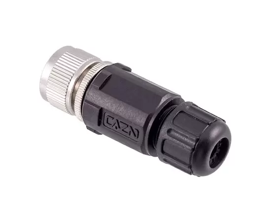M12 Straight Female Plastic Assembled Plug (Solder)