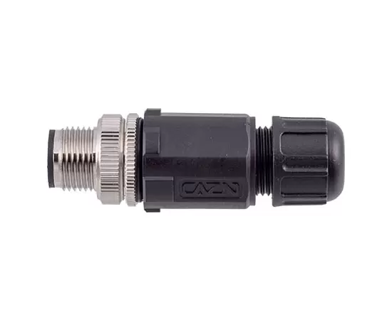 M12 Straight Male Plastic Assembled Plug (Solder)