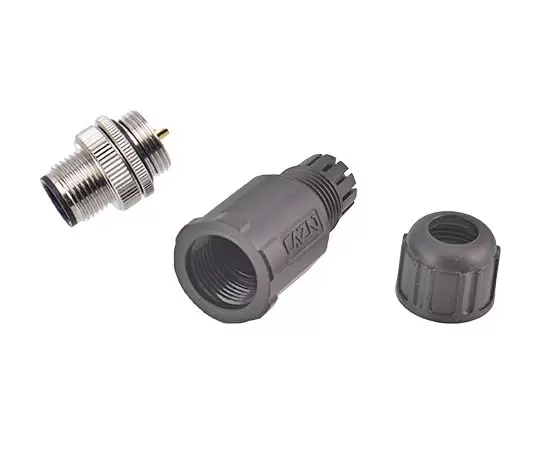 M12 Straight Male Plastic Assembled Plug (Solder)