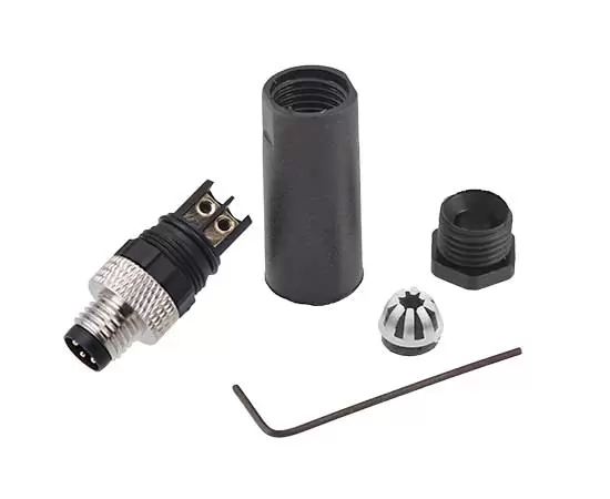 M8 Straight Male Plastic Assembled Plug (Screw terminal)