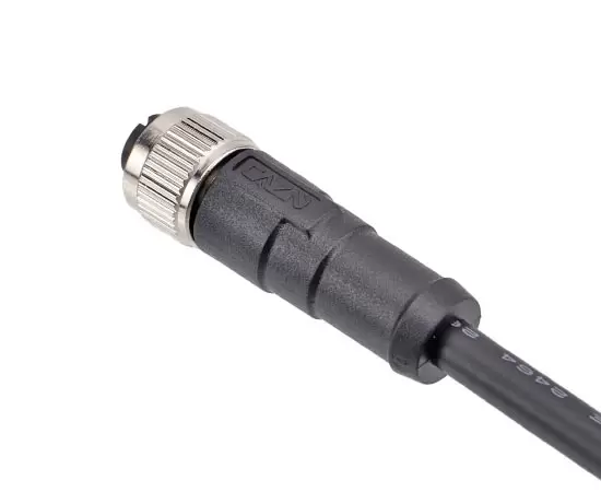 M12 Straight Female Overmolded Plug