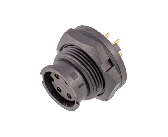 E10 Female Back Mount PCB Receptacle(Bayonet)