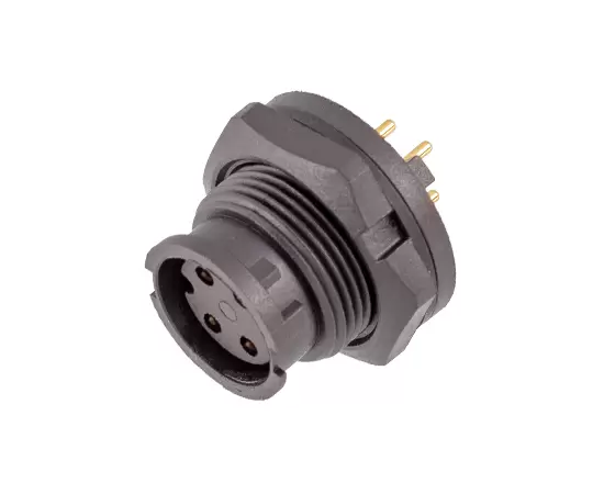 E10 Female Back Mount PCB Receptacle(Bayonet)