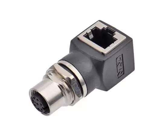M12 Angled Female to RJ45 Adapter