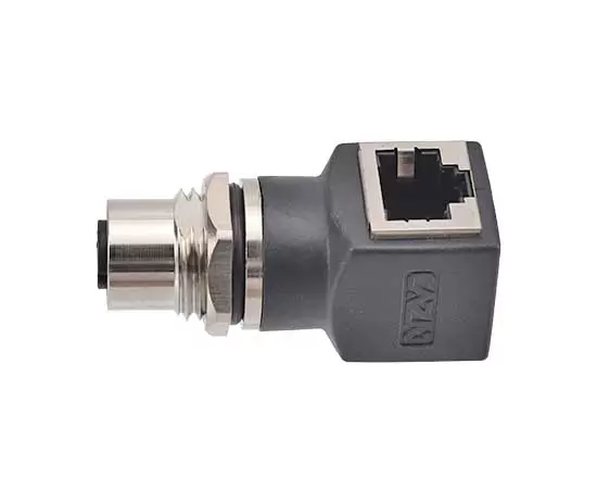 M12 Angled Female to RJ45 Adapter