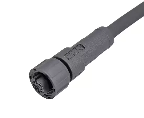 M12 Straight Female Overmolded Plug (Plastic style)