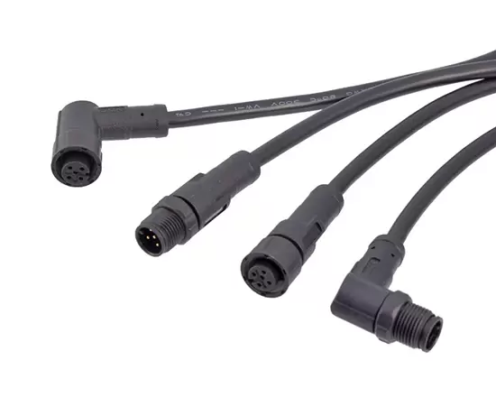 M12 Straight Female Overmolded Plug (Plastic style)