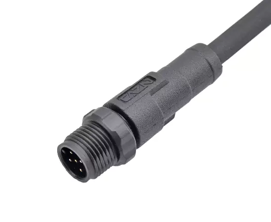 M12 Straight Male Overmolded Plug (Plastic style)