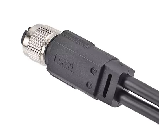 M12 Female 1 to 2 Overmolded Plug