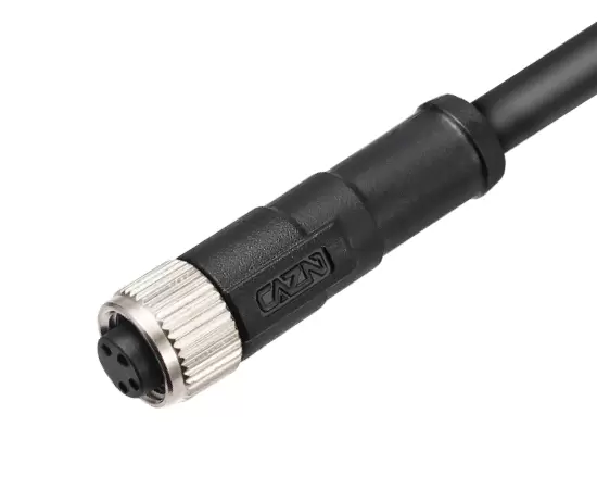 M8 Straight Female Overmolded Plug