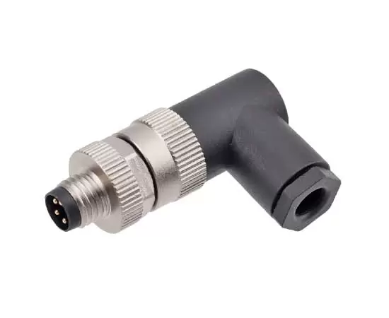M8 Angled Male Plastic Assembled Plug (Screw terminal)