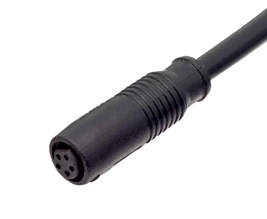 M8 Straight Female Overmolded Plug (Quick insertion type)