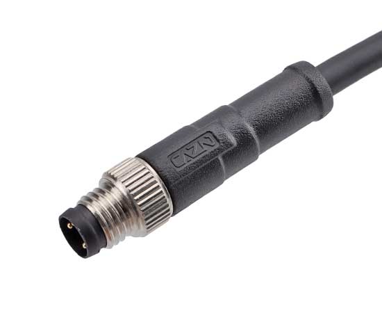 M8 Straight Male Overmolded Plug