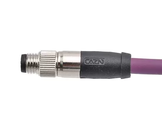 M8 Straight Male Overmolded Plug (with damping)