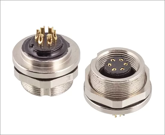 M9 Female Back Mount Socket (Solder)