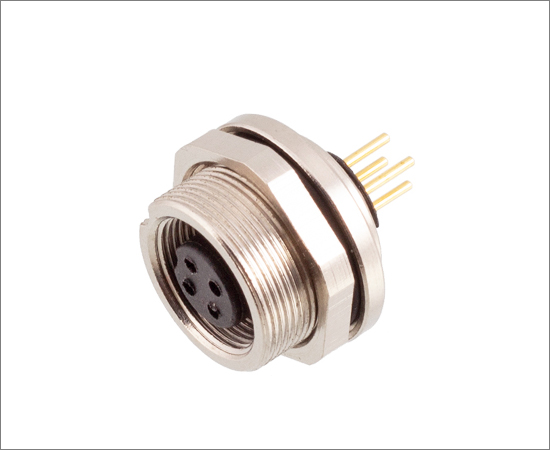 M9 Female Back Mount Socket (PCB)