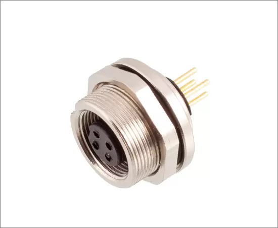 M9 Female Back Mount Socket (PCB)