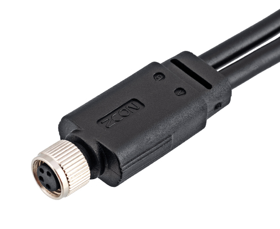 M8 Female 1 to 2 Overmolded Plug