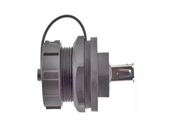 USB Female to Female Back Mount Receptacle (Threaded)