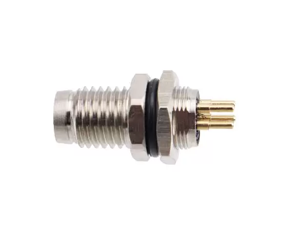 M8 Male Front Mount Socket(PCB, Screw M8*0.5, Metal interface)