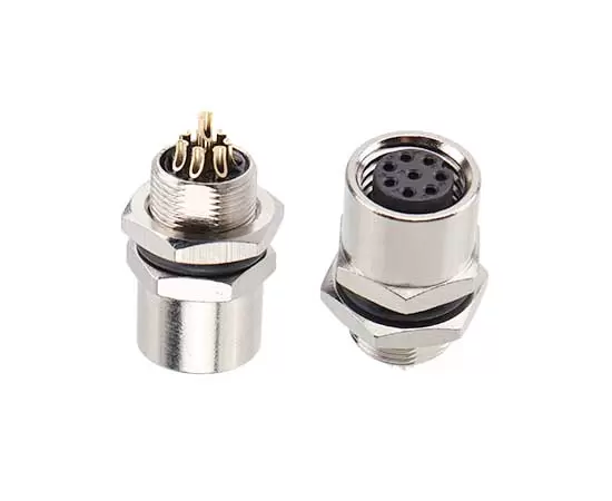 M8 Female Front Mount Socket(Solder, Screw M8*0.5)