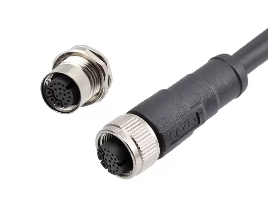 M14 Straight Female Overmolded Plug