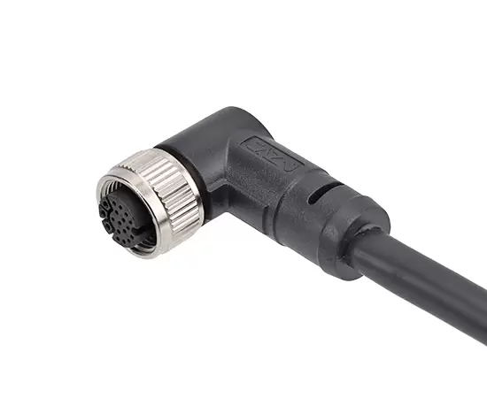 M14 Angled Female Overmolded Plug