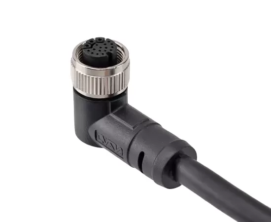 M14 Angled Female Overmolded Plug